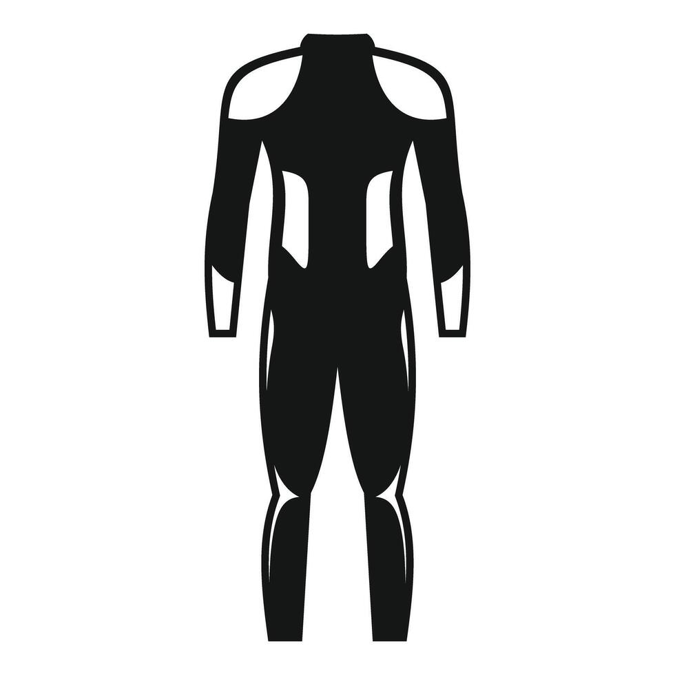 Wetsuit icon showing watersport protection and diving gear vector