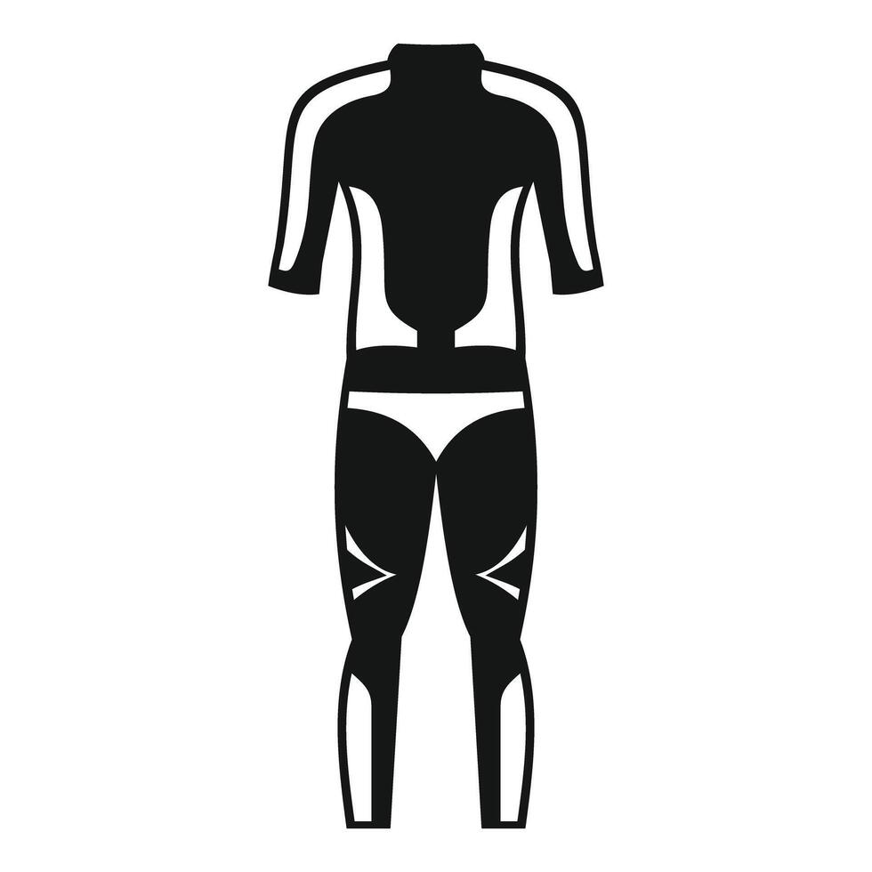 Wetsuit icon showing diving suit for water sports vector