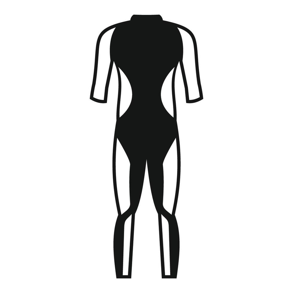 Wetsuit icon showing diving suit for water sports vector
