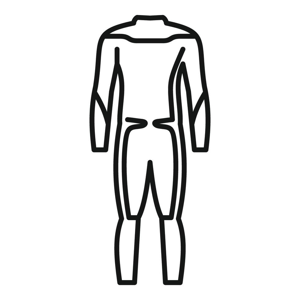 Modern diving suit for professional divers back view icon vector
