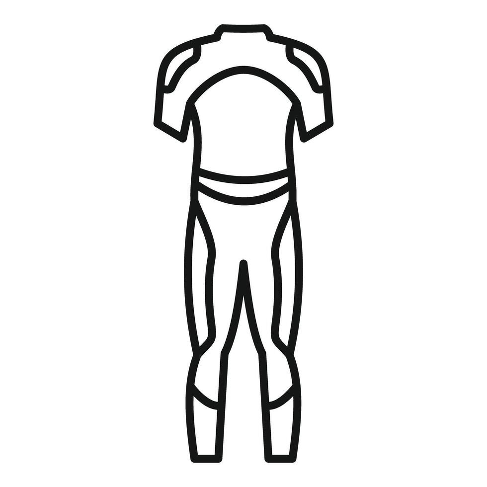 Wetsuit icon representing diving suit for water sports vector