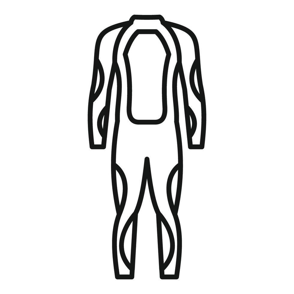 Protective wear icon representing triathlon suit for swimming cycling and running vector