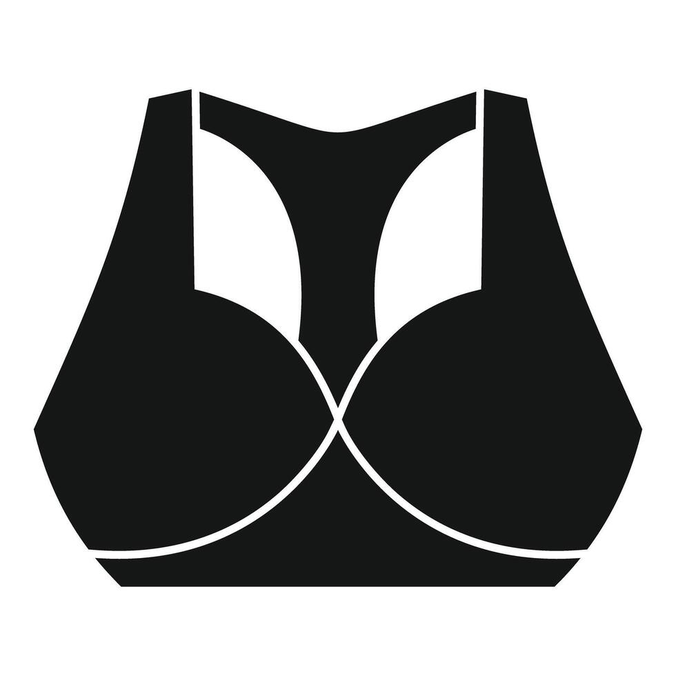 Sports bra icon showing female sportswear for workout vector