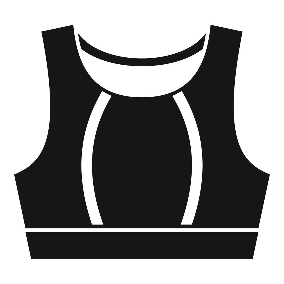 Sports bra icon showing activewear for working out vector