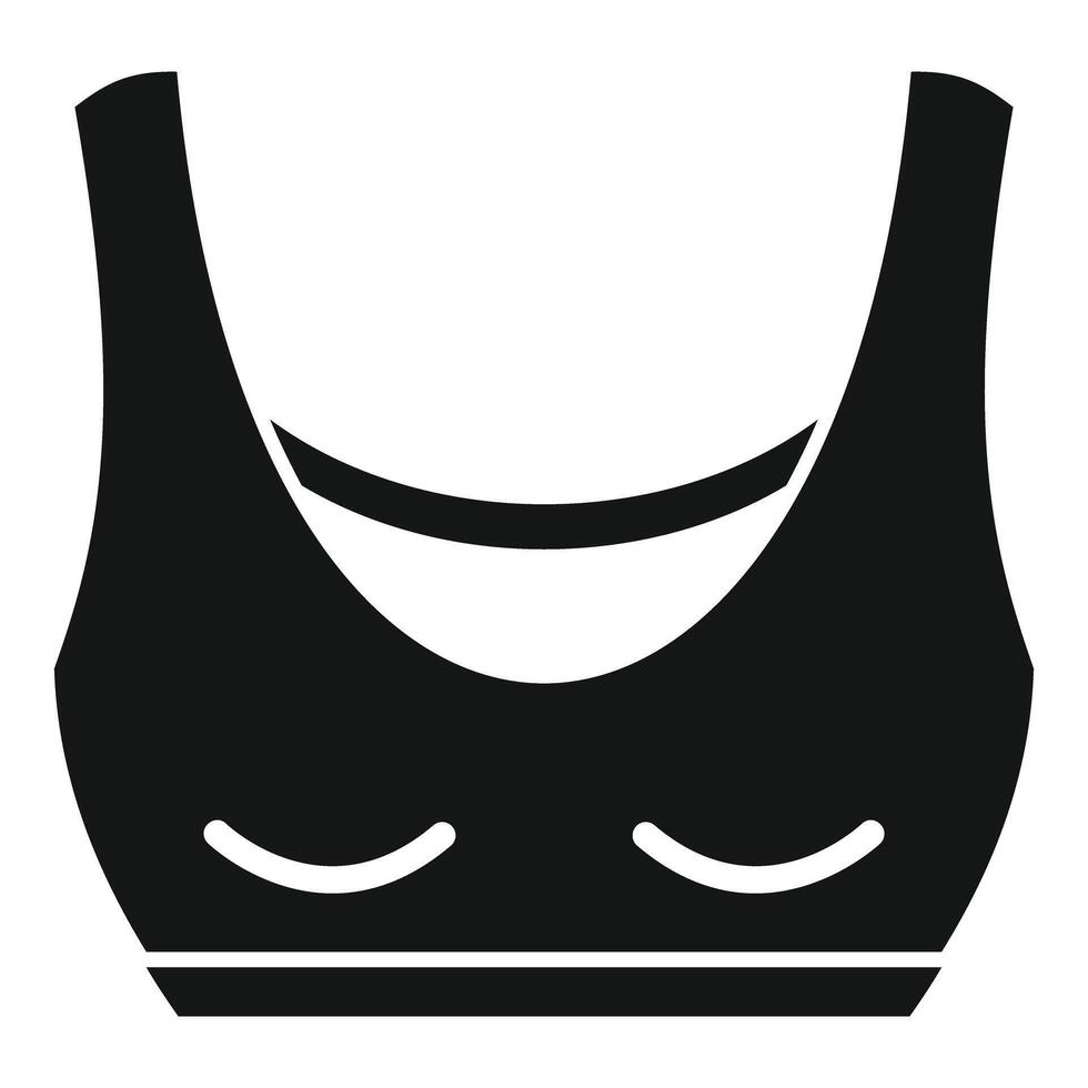 Sports bra icon showing activewear for working out vector