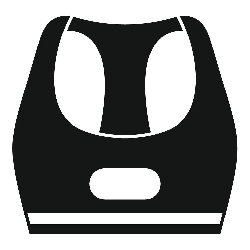 Sports bra icon showing activewear for workout vector