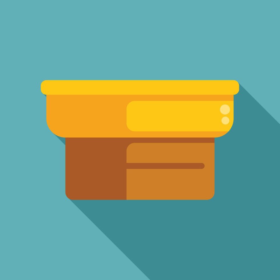 Yellow food steamer working with steam coming out vector