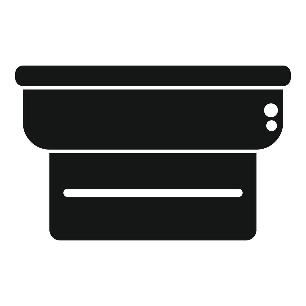 Professional wide format printer printing a document vector
