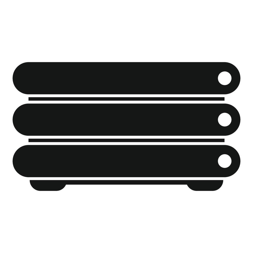 Database hosting icon showing server farm or data center vector