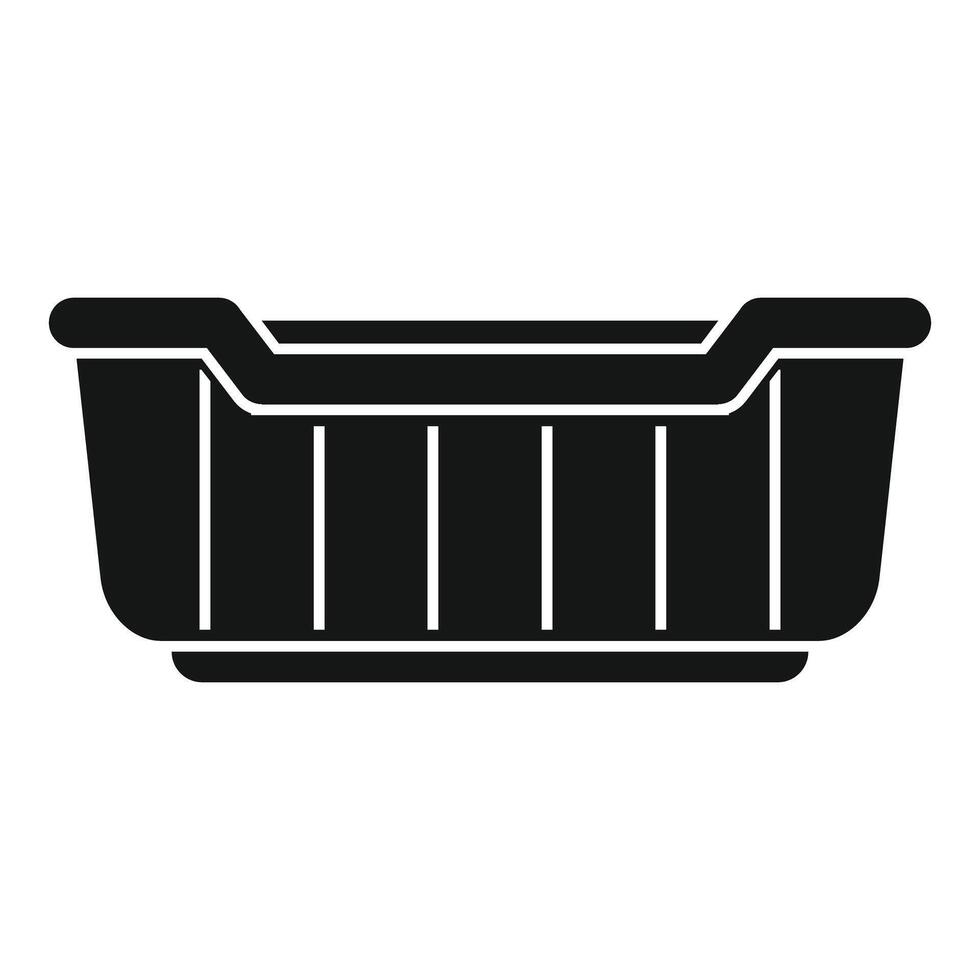 Black plastic crate for storage or transportation vector