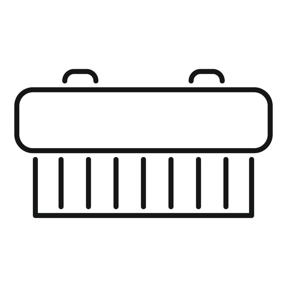 Cleaning brush icon representing washing and scrubbing vector