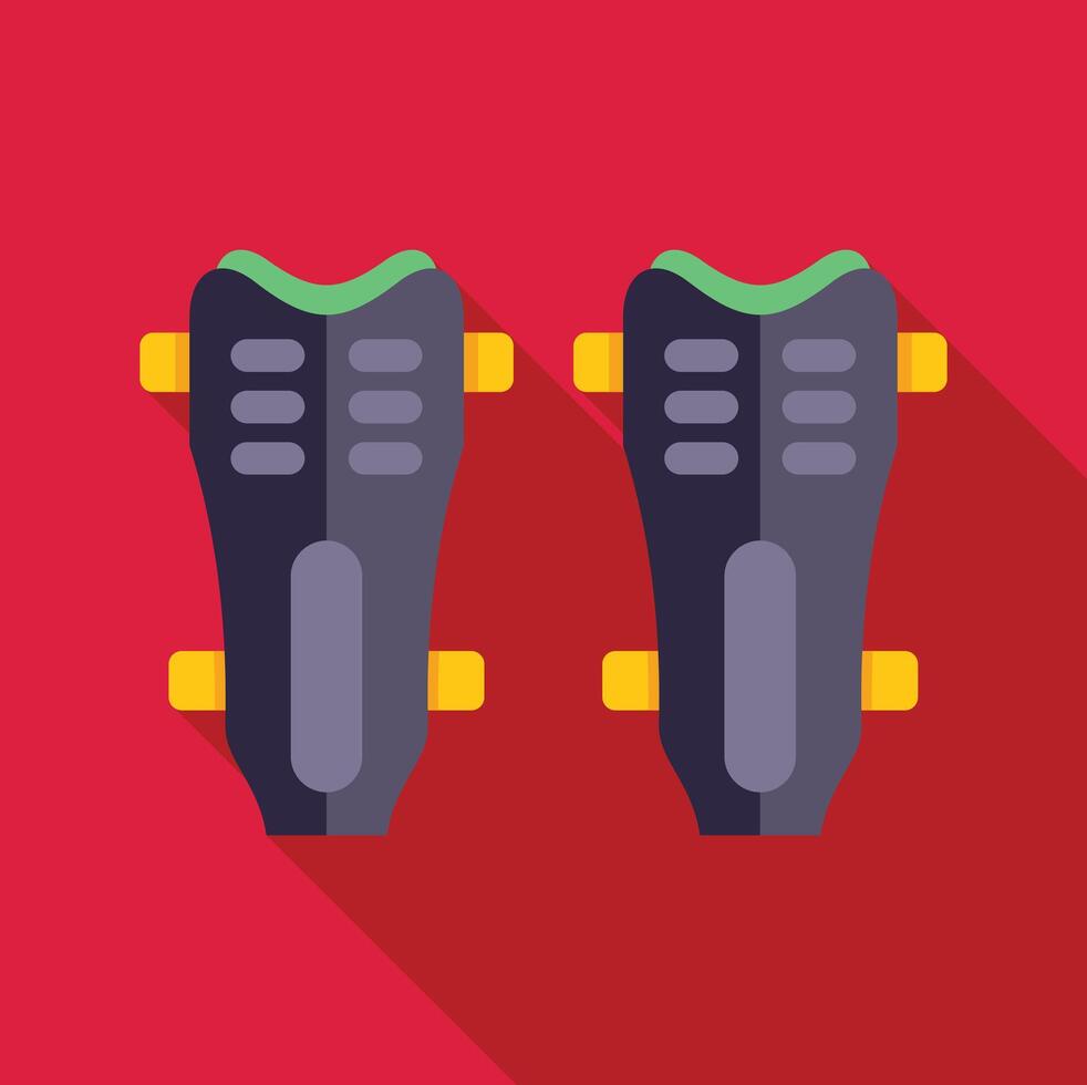 Pair of soccer shin pads protecting legs during the game vector
