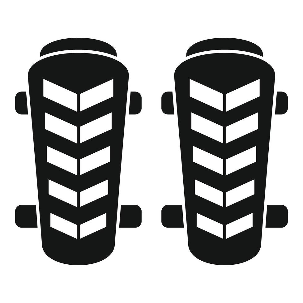 Pair of shin guards protecting from impact during soccer game vector