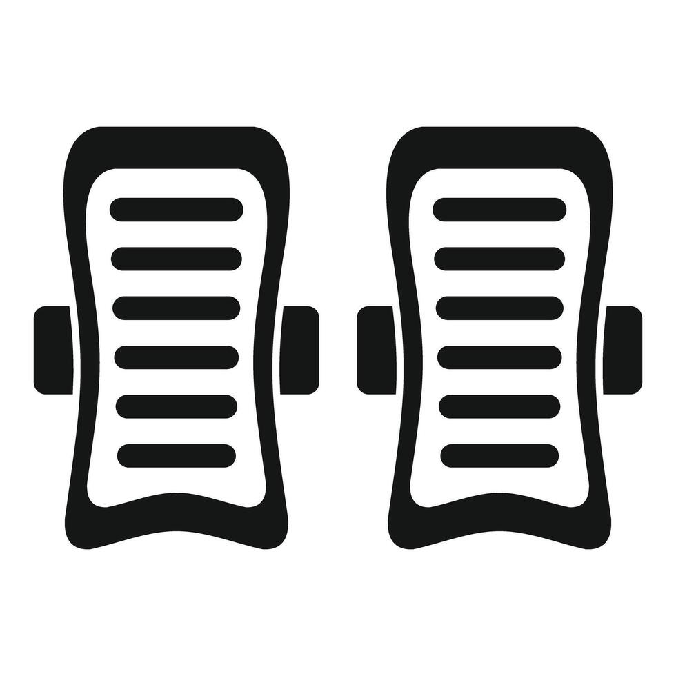 Car pedal pushing start and stop accelerate pressing vector