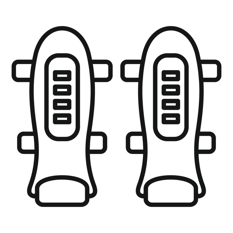Pair of football shin guards protecting legs during soccer game vector