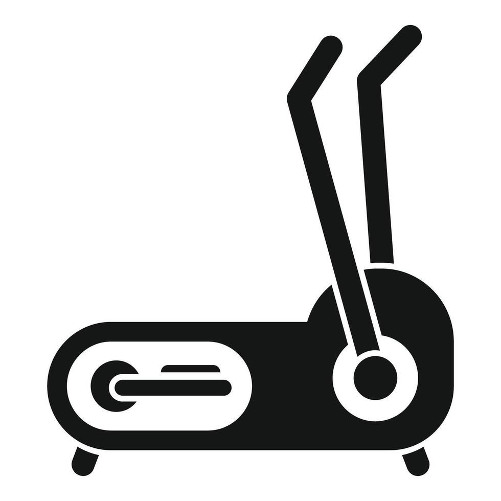 Elliptical trainer machine for fitness exercise icon vector
