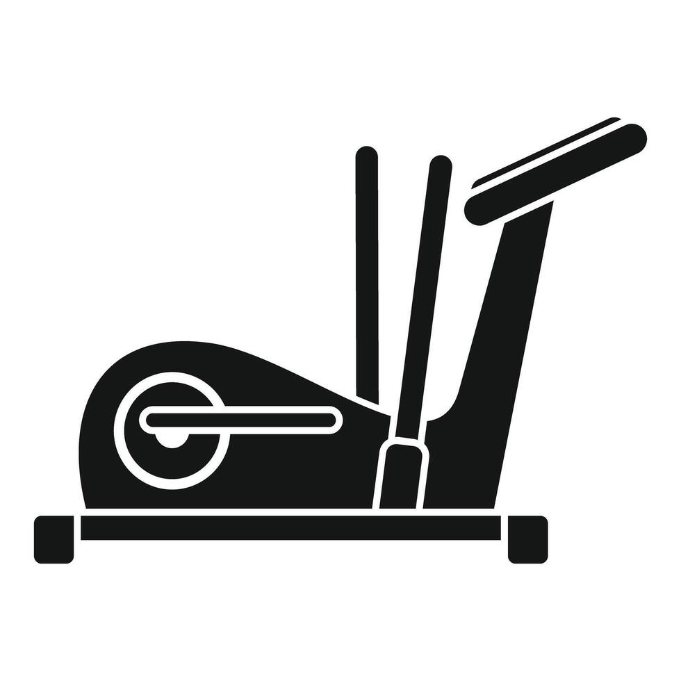 Modern elliptical cross trainer icon showing fitness workout vector