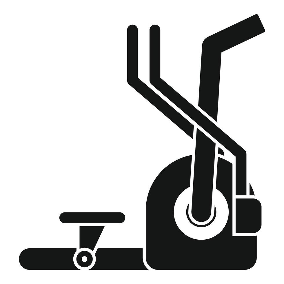 Elliptical trainer machine for fitness workout icon vector