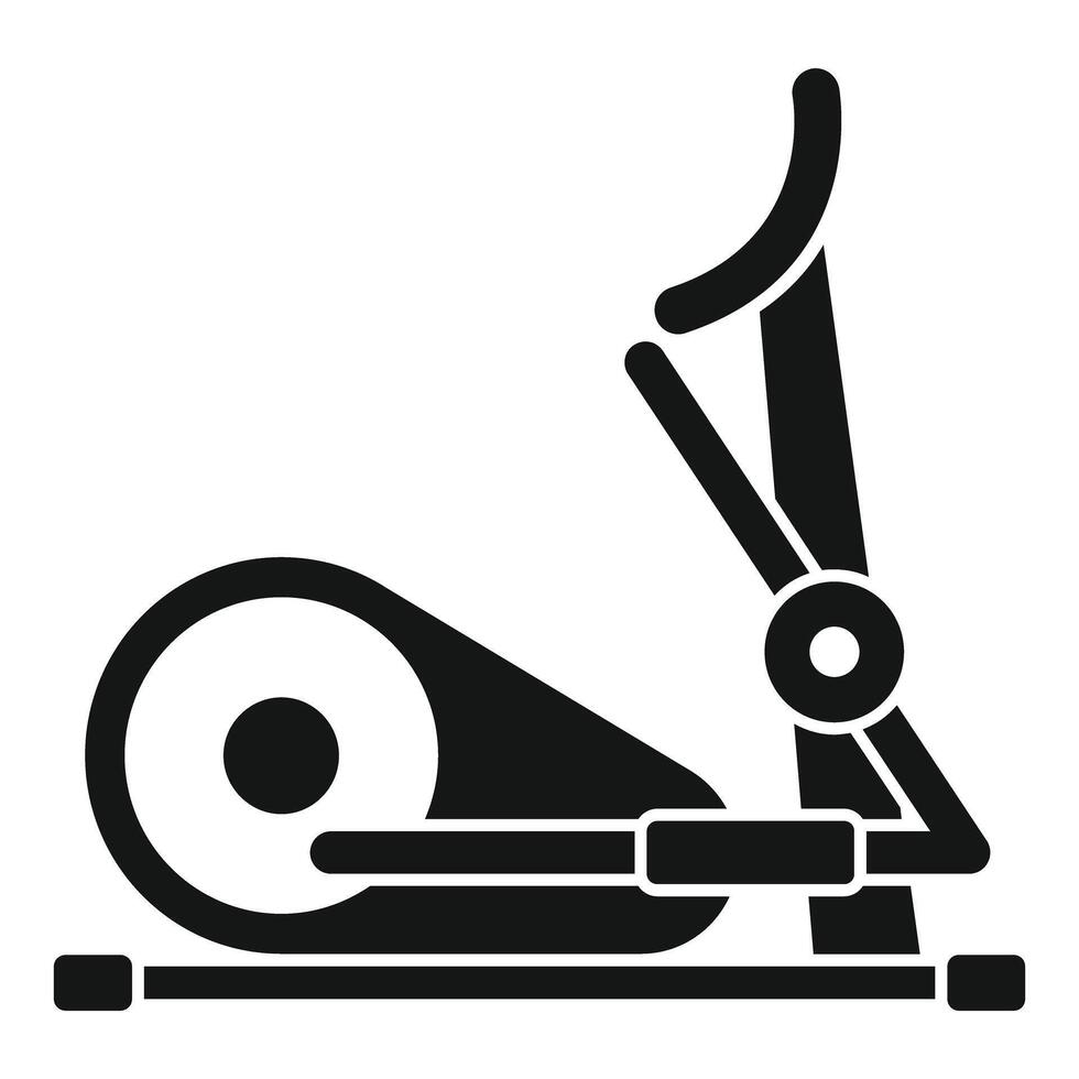 Elliptical trainer machine for fitness workout icon vector
