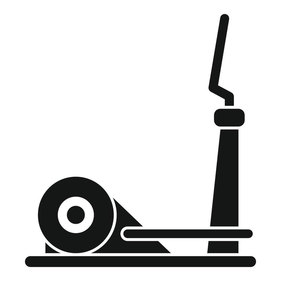 Elliptical trainer machine for fitness workout icon vector