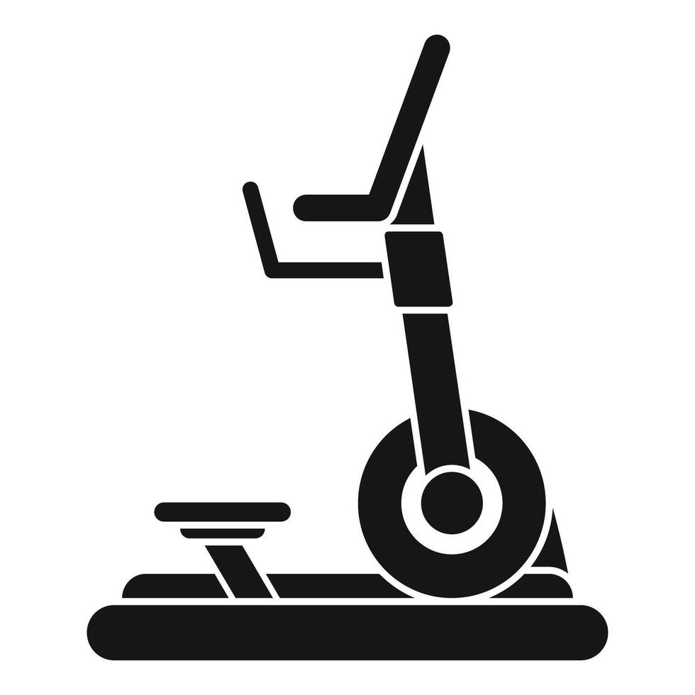 Elliptical trainer machine icon representing gym equipment for fitness exercise vector