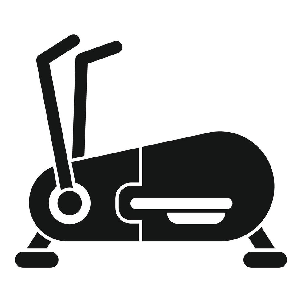 Elliptical trainer machine for fitness workout icon vector