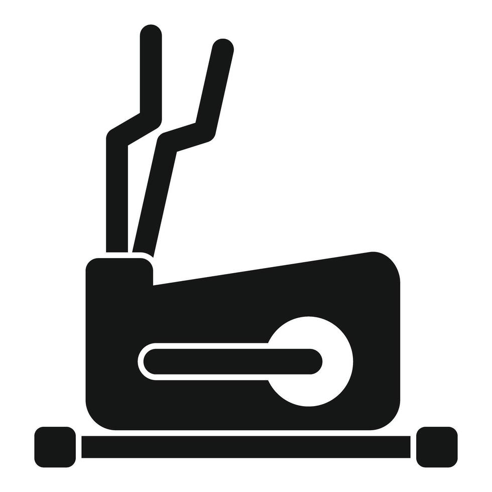Elliptical trainer machine providing cardiovascular workout at gym vector