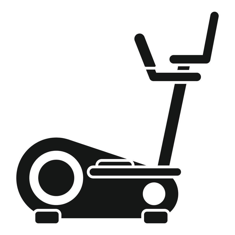 Elliptical trainer machine for fitness workout presenting modern gym equipment vector