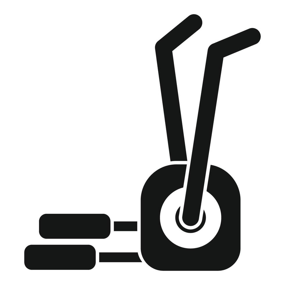 Elliptical trainer icon showing fitness and exercise vector