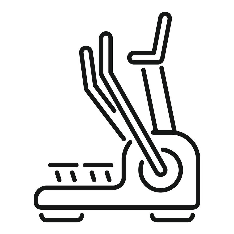 Elliptical cross trainer providing full body workout at home gym vector