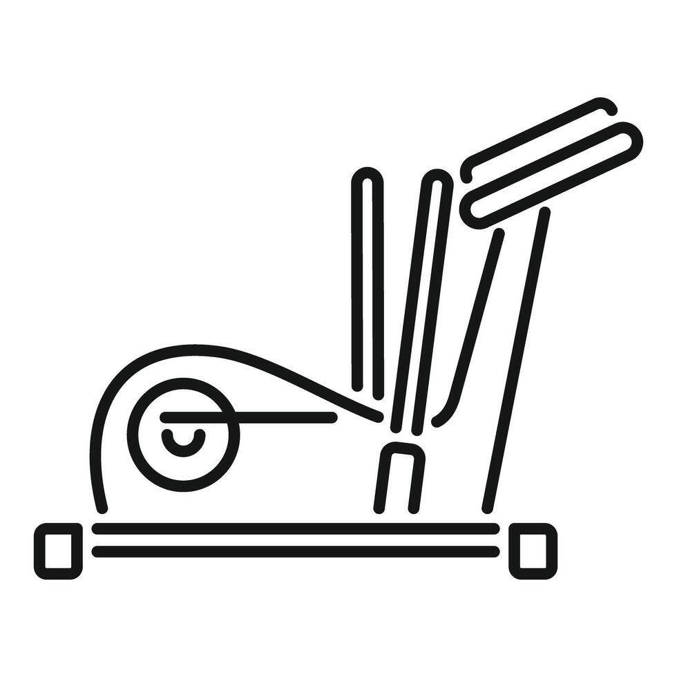 Elliptical trainer machine icon representing gym workout vector