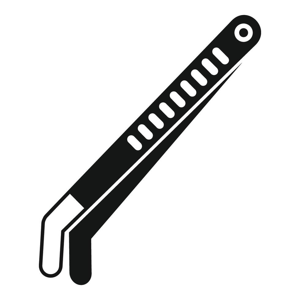 Dental tweezers showing metal grip and angled tip vector