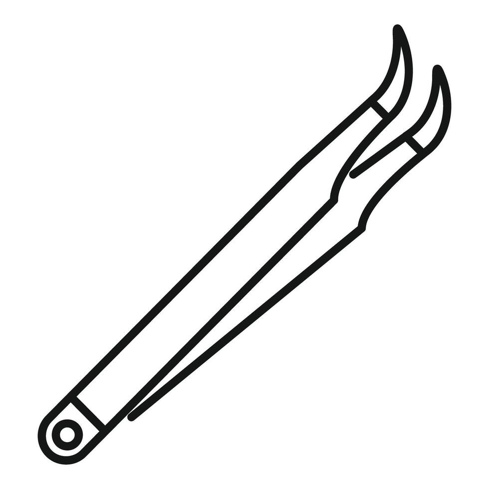 Tweezers icon representing beauty and precision tools for eyelash extensions vector