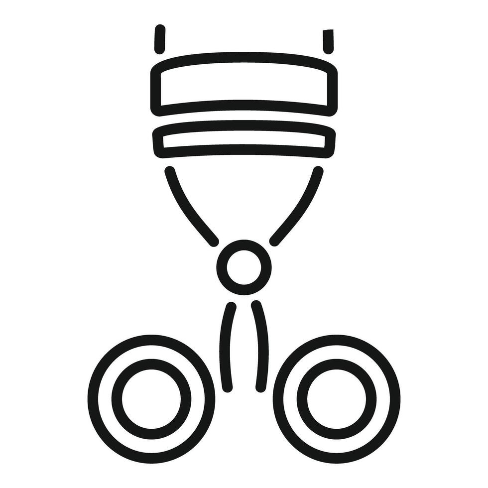 Binoculars icon representing looking and vision vector