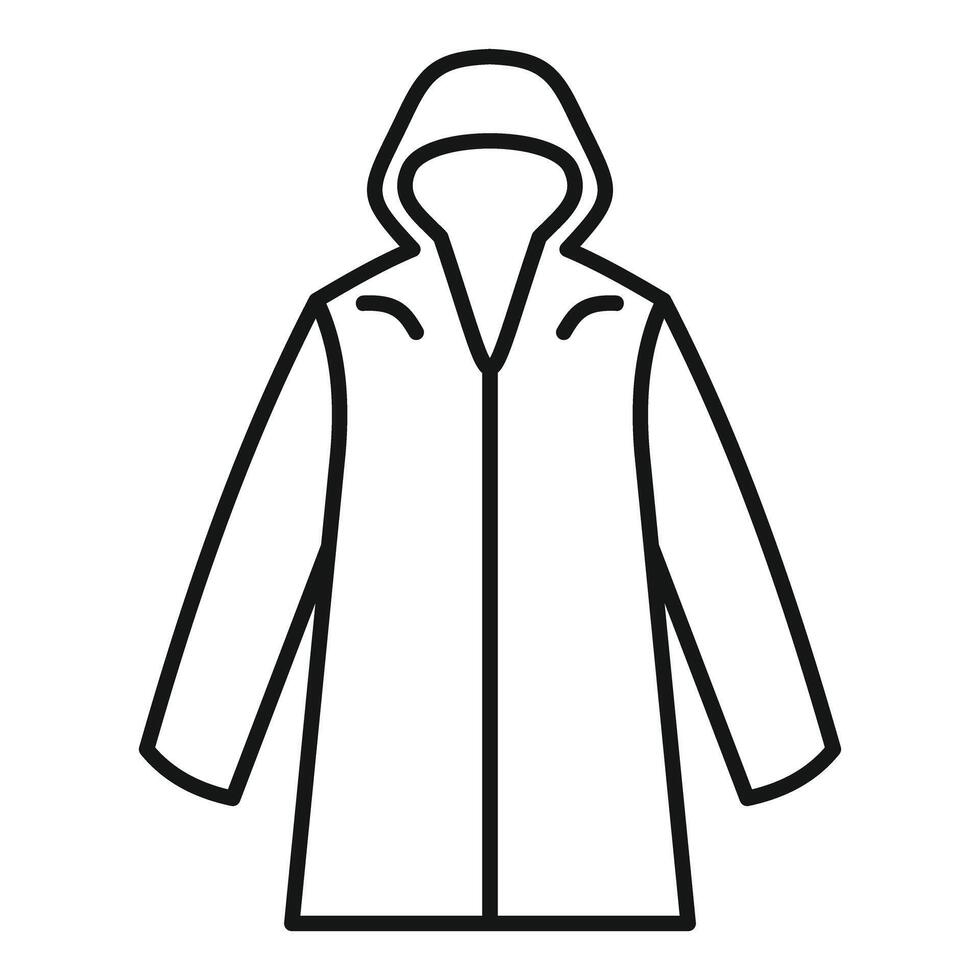 Waterproof raincoat with hood for rainy day outwear vector