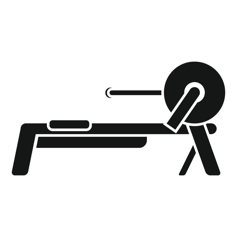 Gym pulling machine icon, simple style vector