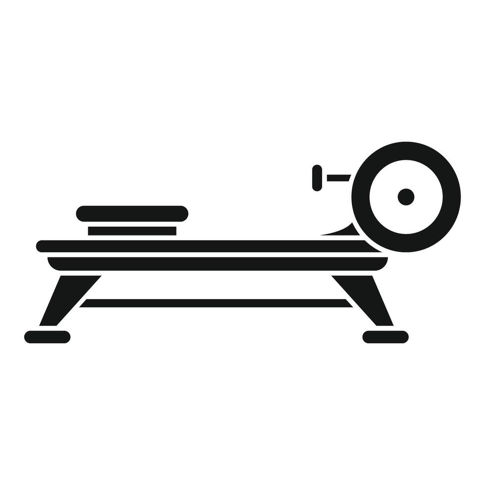 Modern rowing machine for working out at home vector