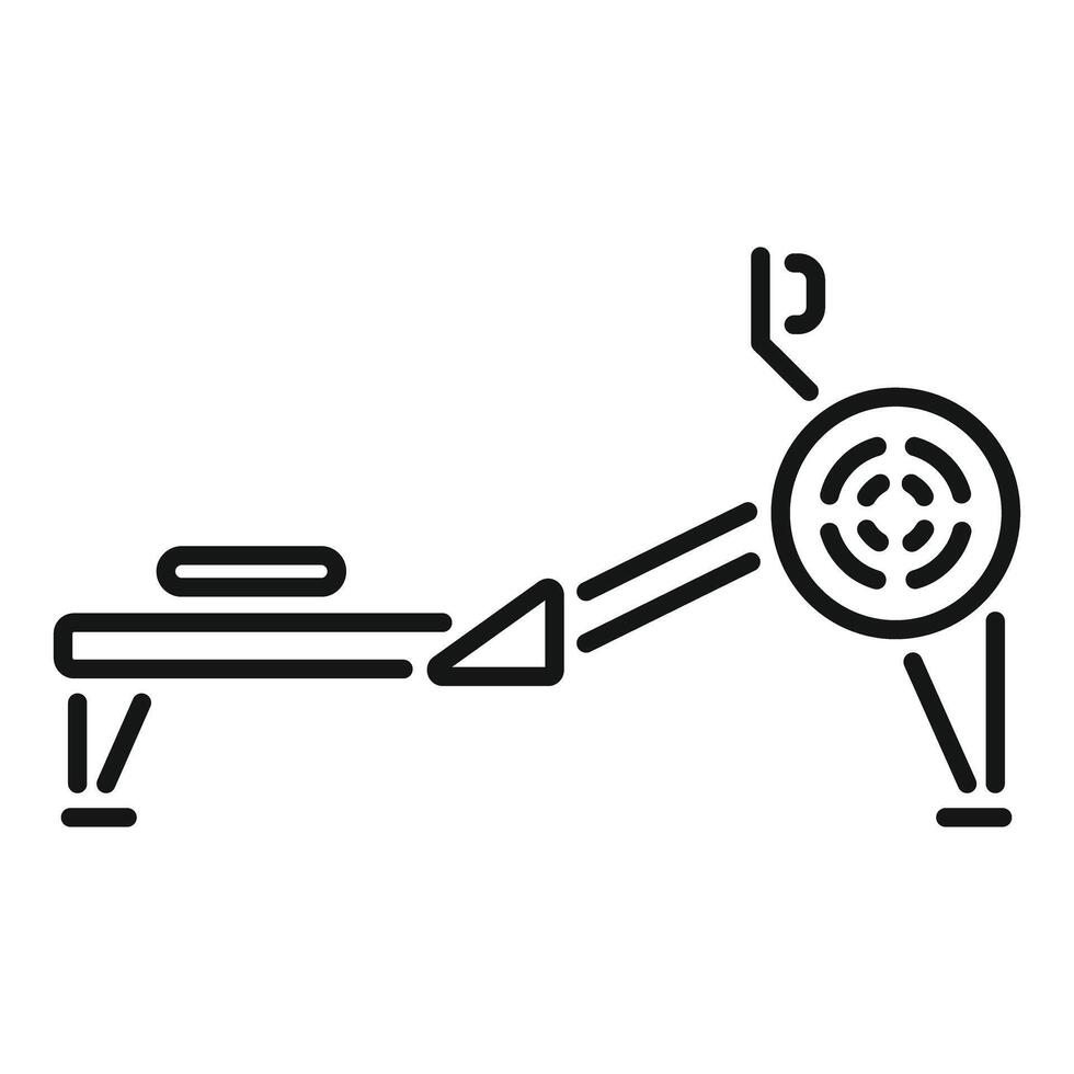 Modern rowing machine icon for fitness app or website vector