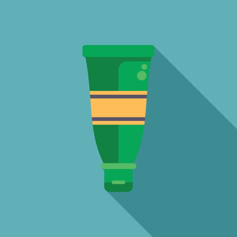 Cosmetic tube packaging mockup with long shadow vector