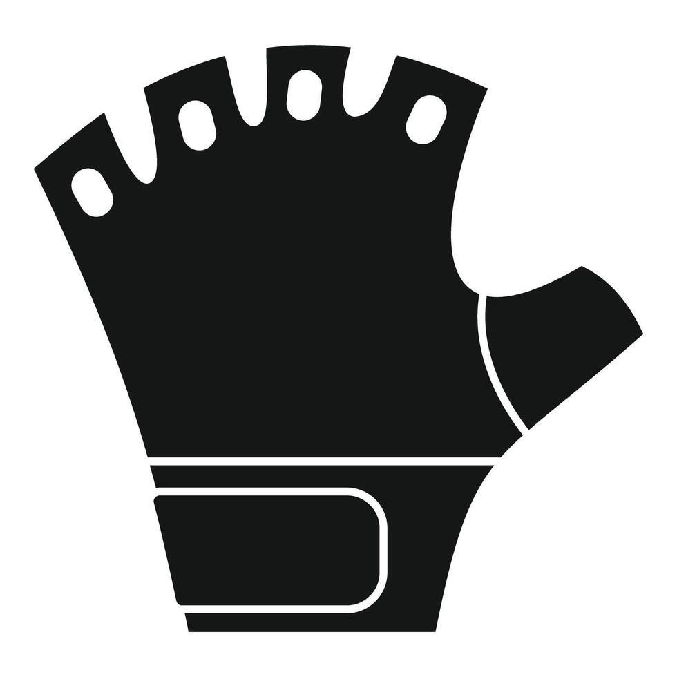 Black fitness gloves for weight lifting protecting hands during workout vector