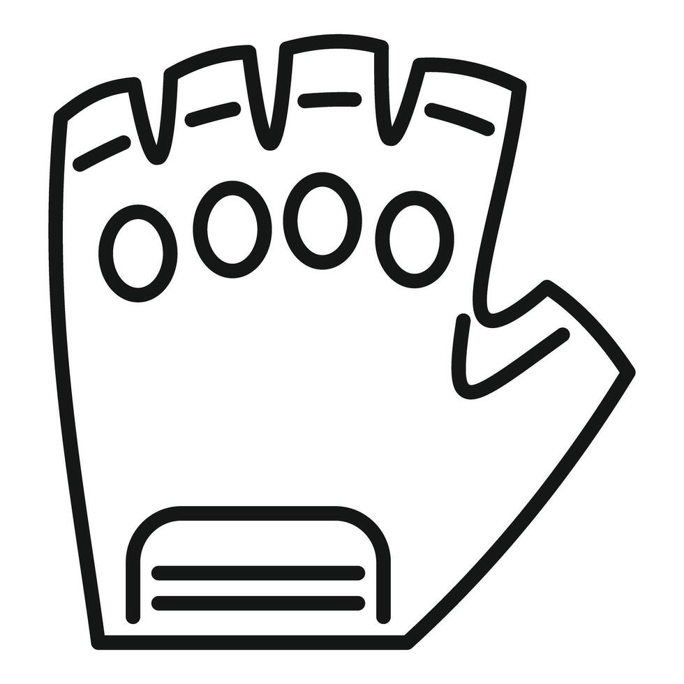 Bike glove with open fingers protecting hand while cycling vector