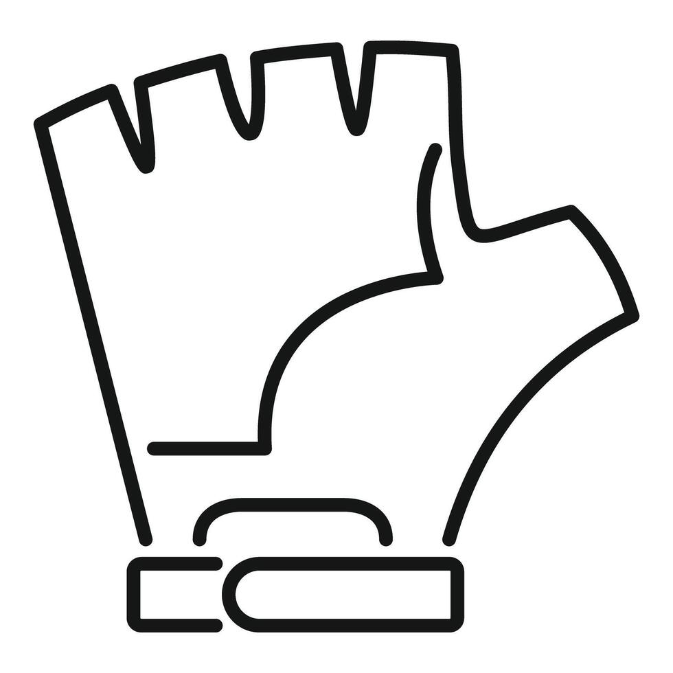 Bike glove with open fingers icon thin line vector