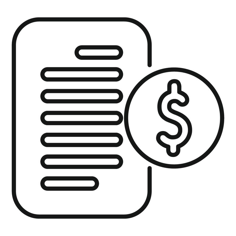 Money list icon showing financial success and wealth vector