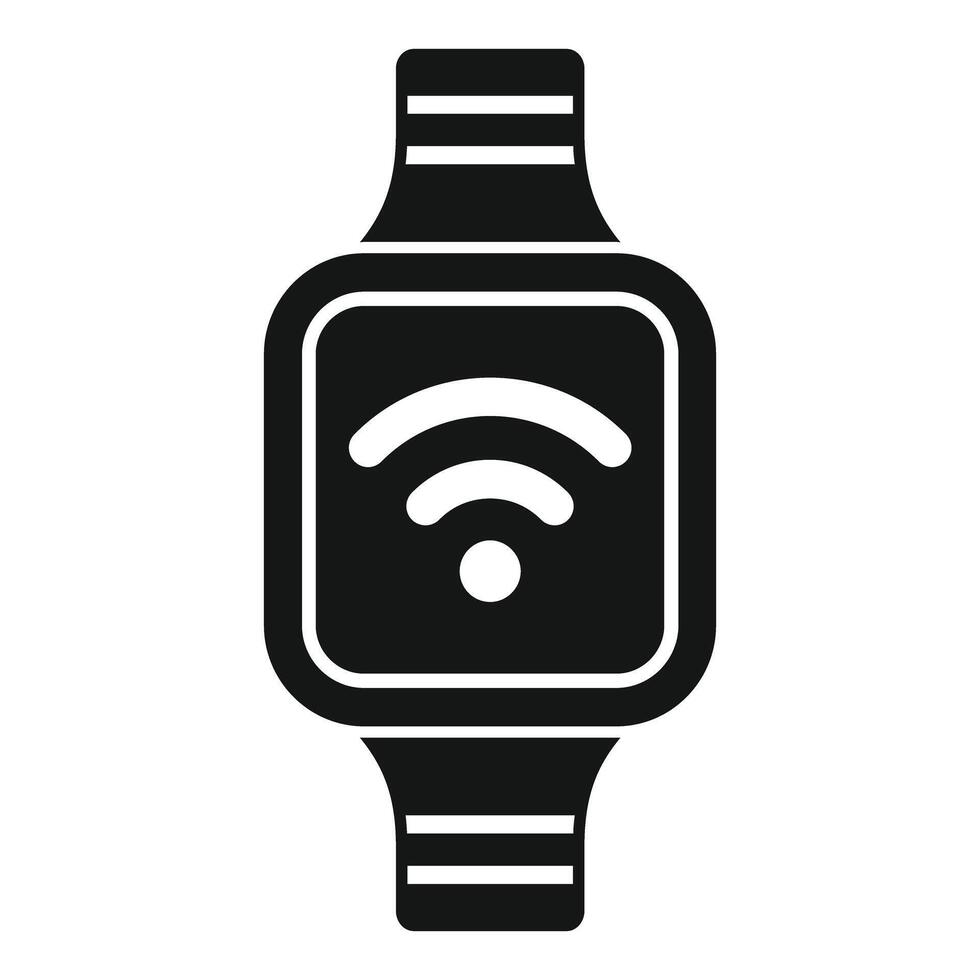 Smartwatch showing wifi signal icon vector