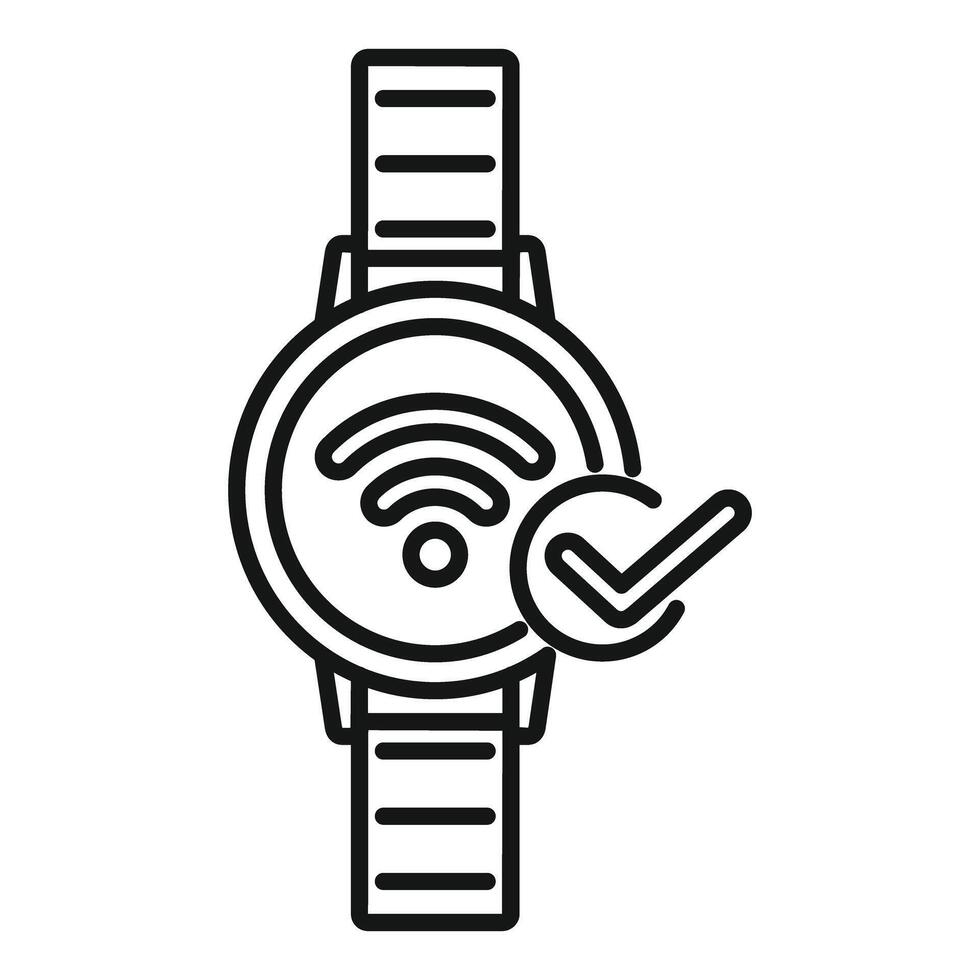 Smartwatch showing a successful wifi connection icon 49777823 Vector Art at Vecteezy