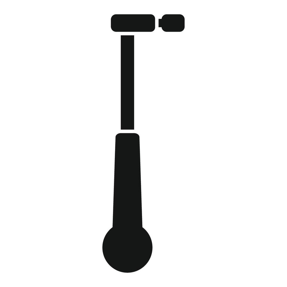 Neurological reflex hammer icon showing medical neurology exam vector