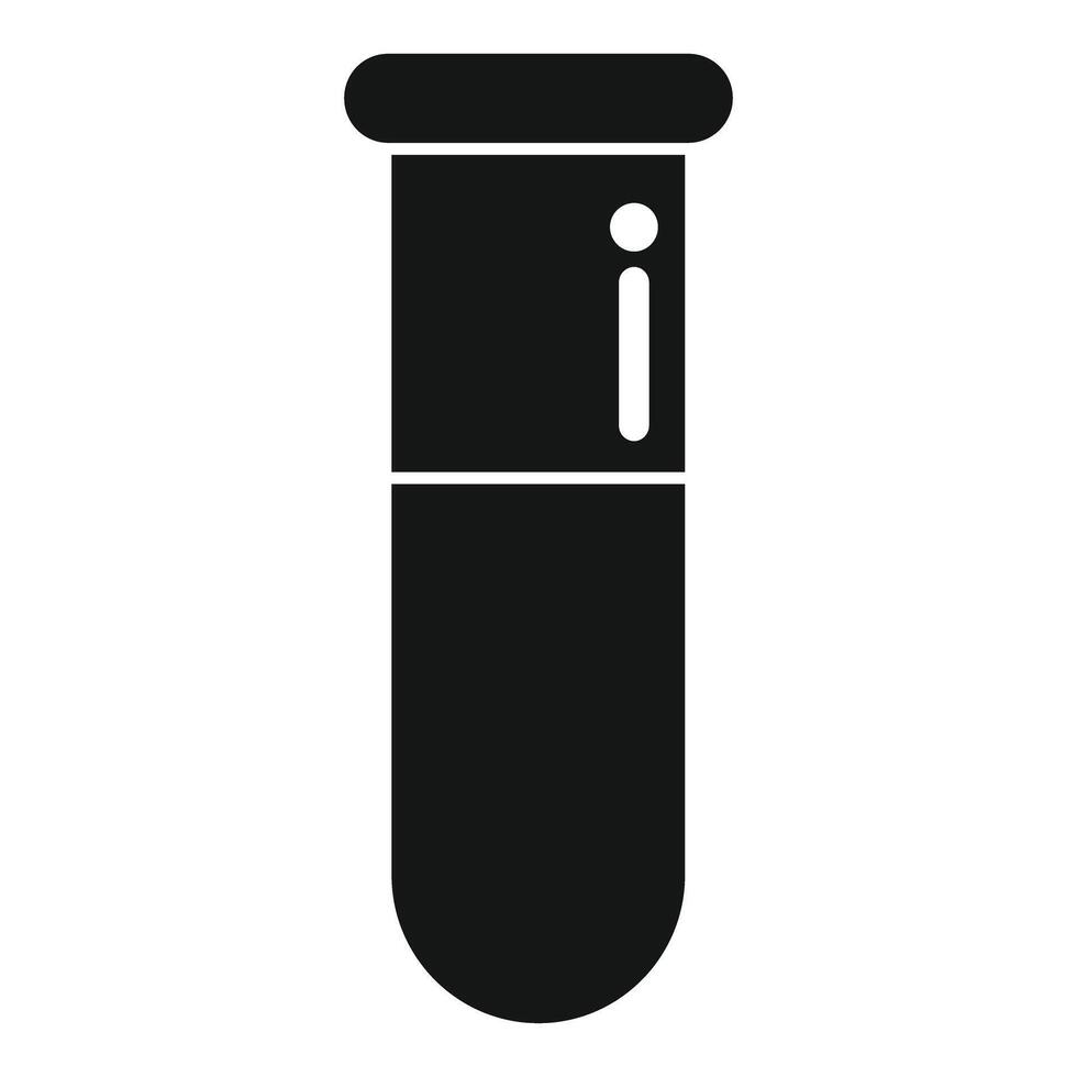 Blood test tube icon representing medical analysis and lab results vector