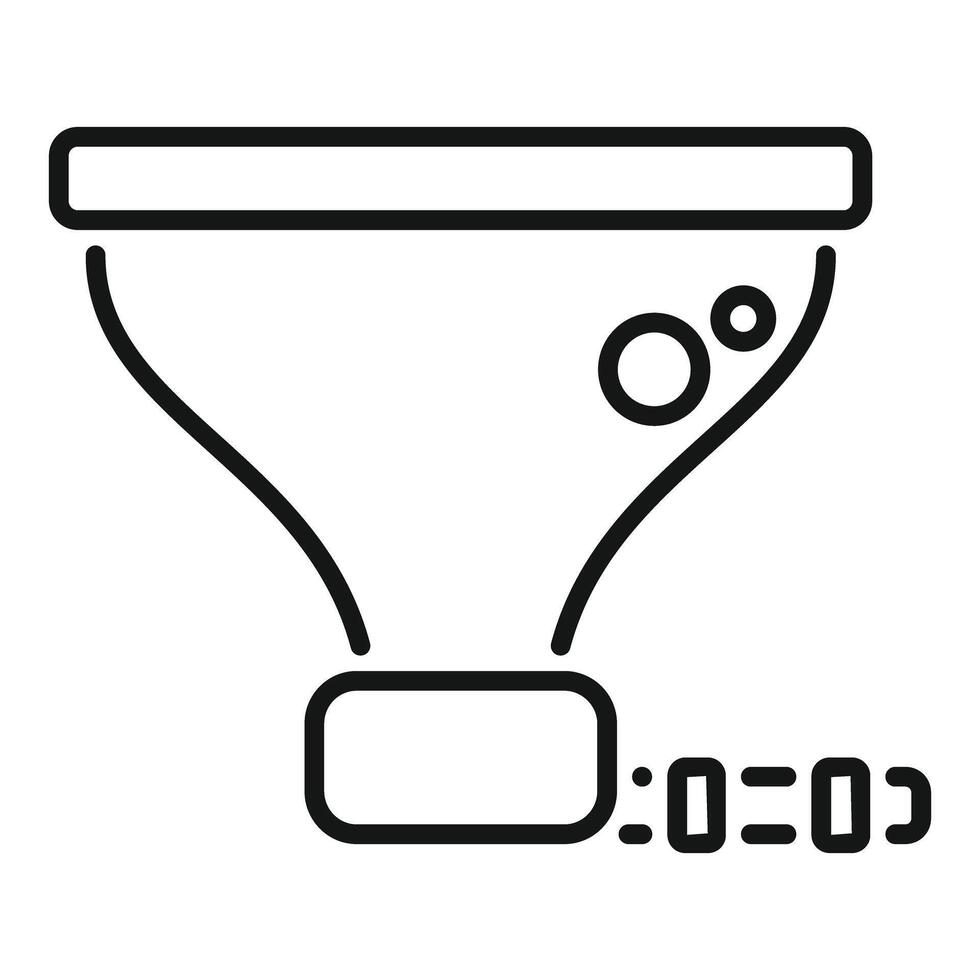 Smart irrigation system working with timer icon outline vector
