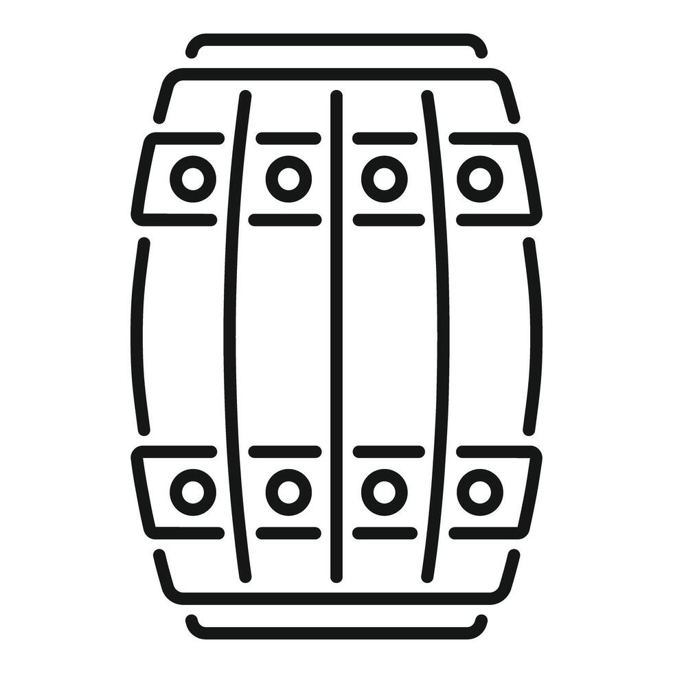 Wine barrel icon representing storing winemaking process vector