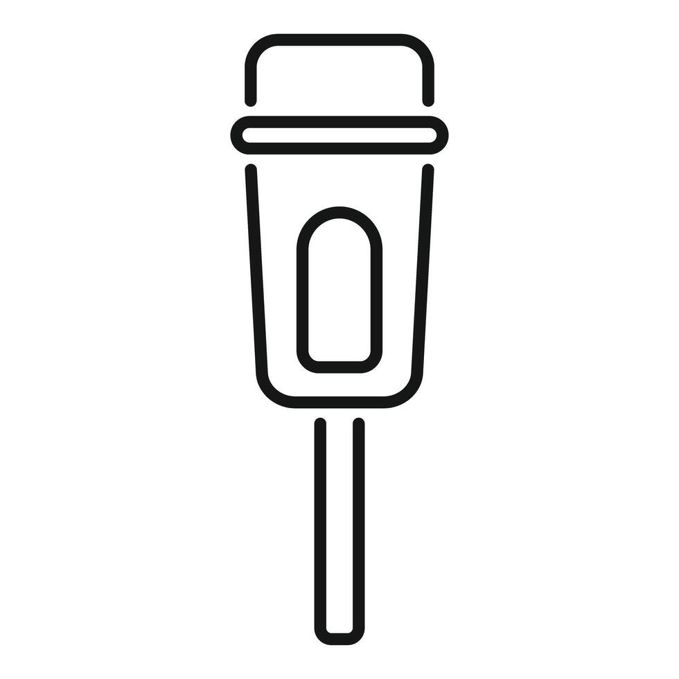 Parking meter icon showing time remaining using lines vector